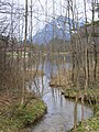 Stimmersee, Zufluss, im Hintergrund der Zahme Kaiser