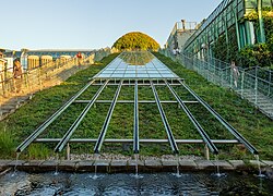 Waterway between upper and lower garden