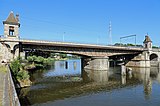 De oude spoorbrug van het Waggelwater in Brugge. In dienst 1910, vernield 1918, hersteld 1919, buiten dienst 2013.