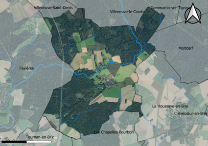 Carte orhophotogrammétrique de la commune.