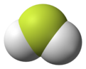 Spacefill model of fluoronium