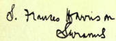 signature de Susie Frances Harrison