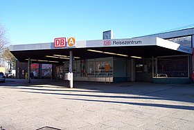 Der Empfangsbereich des Bahnhofes