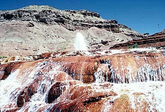 Ablagerungen am Crystal Geyser