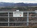 The sign on the Royal Gorge Bridge