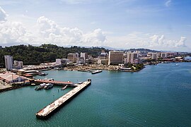 Vista aérea de Kota Kinabalu, parte sur (CBD)