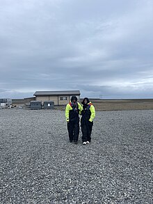 Mojtaba Bahadori et Sophie Cauvin en Islande lors du tournage du film On Melting Snow.