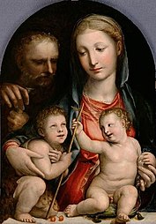 Sainte Famille avec saint Jean-Baptiste enfant (1520-1530), musée d'Histoire de l'art de Vienne.