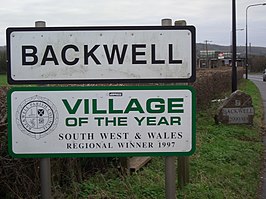 "Village of the Year"-bord