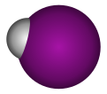 Spacefill model of hydrogen iodide