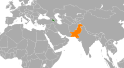 Peta memperlihatkan lokasiArmenia and Pakistan