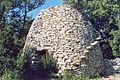 Cabana de pedra seca em Vers-Pont-du-Gard, Gard, França