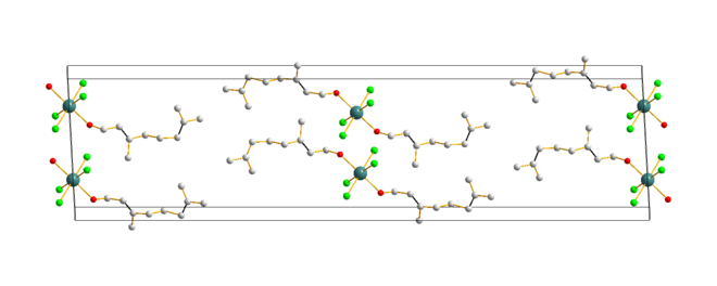 Kristallstruktur des Geraniol-Calciumchlorid-Komplexes Sauerstoff; Kohlenstoff; Calcium; Chlor