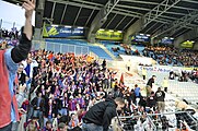 Lors du match du titre à Nantes (2010)