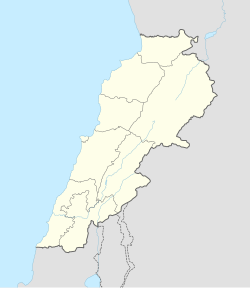 Map showing the location of Symkanieh within Lebanon