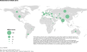 Production of wheat (2019)[105]