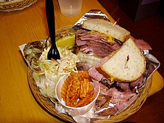 Smoked meat sandwich