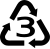 3 as a resin identification code, used in recycling.