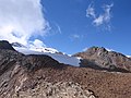 Vista del ghiacciaio del Careser dal Passo di Saènt