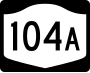 New York State Route 104A marker