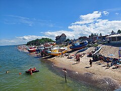 Kutry na plaży w Chłopach