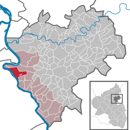 Läget för Kamp-Bornhofen i Rhein-Lahn-Kreis