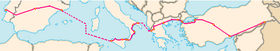 Itinéraire de la route européenne 90