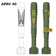 APAV 40 als Beispiel einer Gewehrgranate mit Hohlladung