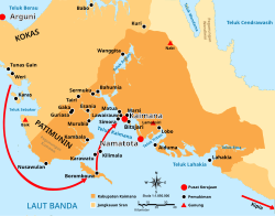 Map of the kingdom of Kaimana on the Bomberai Peninsula