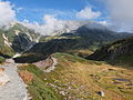 The trail from Murodo pleteau to Raityo-so (Hotel)