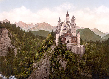 Neuschwanstein Castle, by Detroit Photographic Company