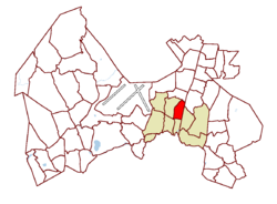 Location on the map of Vantaa