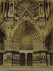 La cathédrale de Reims (1894), photographie, Reims, Bibliothèque Carnegie.