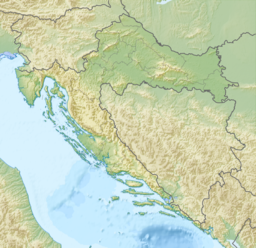 Location of Jarun in Croatia.