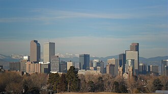 Denver Skyline frae City Park, Denver