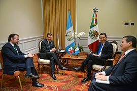 President Enrique Peña Nieto and President Jimmy Morales in Guatemala City; 2017.