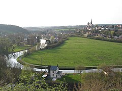 Vue de Lobbes en Thudinie.