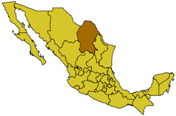 Letak Coahuila di Mexico