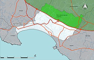 Carte localisation de parc naturel régional de Brière au nord de ma commune.