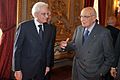 Sergio Mattarella ma predeċessur tiegħu, Giorgio Napolitano