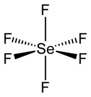 Formula di struttura dell'esafluoruro di selenio