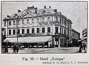 Hotelul Europa în anii 1930.