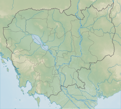 Map showing the location of Stung Sen Wildlife Sanctuary