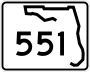 State Road 551 marker