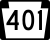 PA Route 401 Alternate Truck marker