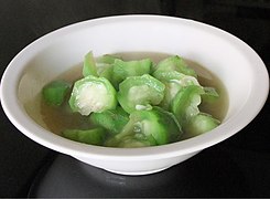 Sayur oyong yang dibuat dari Luffa acutangula.