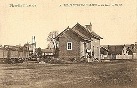 La gare de Templeux vers 1910.