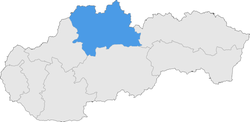 Location of the Žilina Region in Slovakia