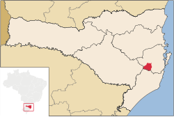 Localização de Anitápolis em Santa Catarina