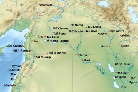 Els principals llocs de Síria i l'Alta Mesopotàmia al mil·lenni III aC